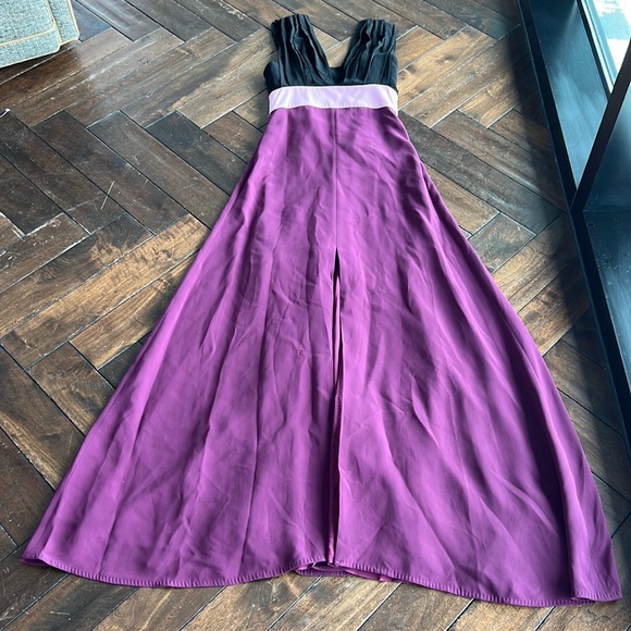 Escada 100% silk made in Slovenia 🇸🇮 size 4(34) purple/black/pink maxi dress - Picture 1 of 16